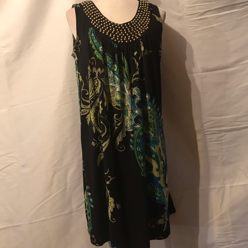 Black dress with patterns